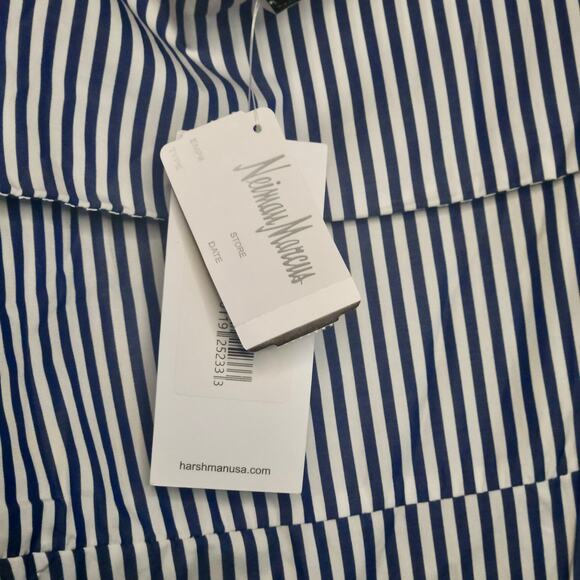 NWT | HARSHMAN Maia Striped Ruffle Blouse sz S Asymmetrical | MSRP $216 - Picture 5 of 5